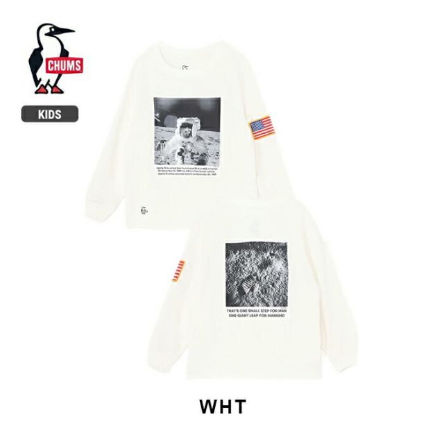 チャムス チャムス 長袖 ロンT スウェット キッズ CHUMS CH21-1410 KD キッズスペースフォトブラッシュドロングスリーブTシャツSPACE PHOTO BRD L/S T メール便 (250904)