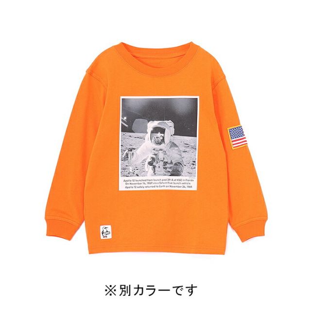 チャムス チャムス 長袖 ロンT スウェット キッズ CHUMS CH21-1410 KD キッズスペースフォトブラッシュドロングスリーブTシャツSPACE PHOTO BRD L/S T メール便 (250904)