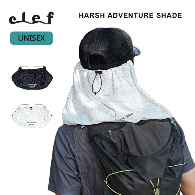 クレ ハーシュ アドベンチャー シェード BC005 Clef HARSH ADVENTURE SHADE フェイスガード ネックシェード 日よけ 接触冷感 吸水速乾 2WAY アウトドア トレイルランニング