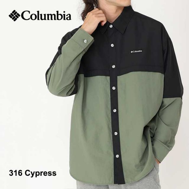 コロンビア アウトドアシャツ メンズ Columbia PM0606 トルネードリムロングスリーブシャツ TORNADE RIM LS SHIRT JACKET 長袖 撥水 UVカット 春夏 (240321)
