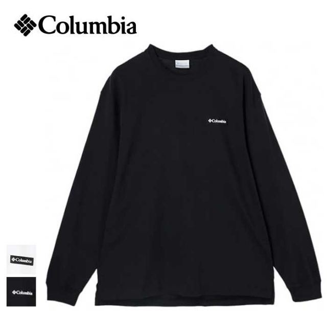 コロンビア メンズ 長袖Tシャツ Columbia XE5623 NEWFOUND GARDEN LS TEE ニューファウンドガーデンロングスリーブティー ブラック ホワイト ロンT UVカット コットン S / M / L 春夏 (240326)