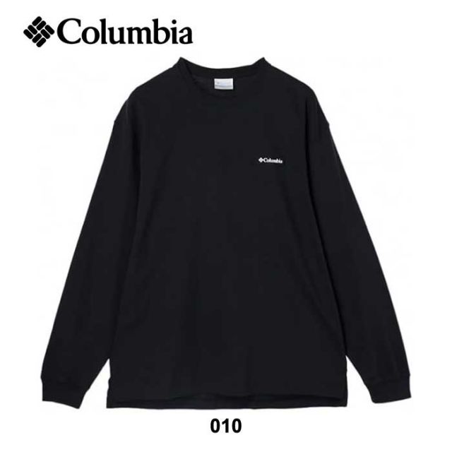 コロンビア メンズ 長袖Tシャツ Columbia XE5623 NEWFOUND GARDEN LS TEE ニューファウンドガーデンロングスリーブティー ブラック ホワイト ロンT UVカット コットン S / M / L 春夏 (240326)