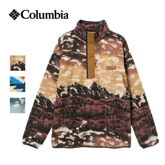 コロンビア COLUMBIA AM4498 ヘルヴェティアII プリントハーフスナップフリース ヘルヴェティアII プリントハーフスナップフリース AM4498 メンズ レディース ユニセックス フリース レトロ オリジナル柄 パイルフリース ハーフスナップ インターナショナルサイズ (250828)