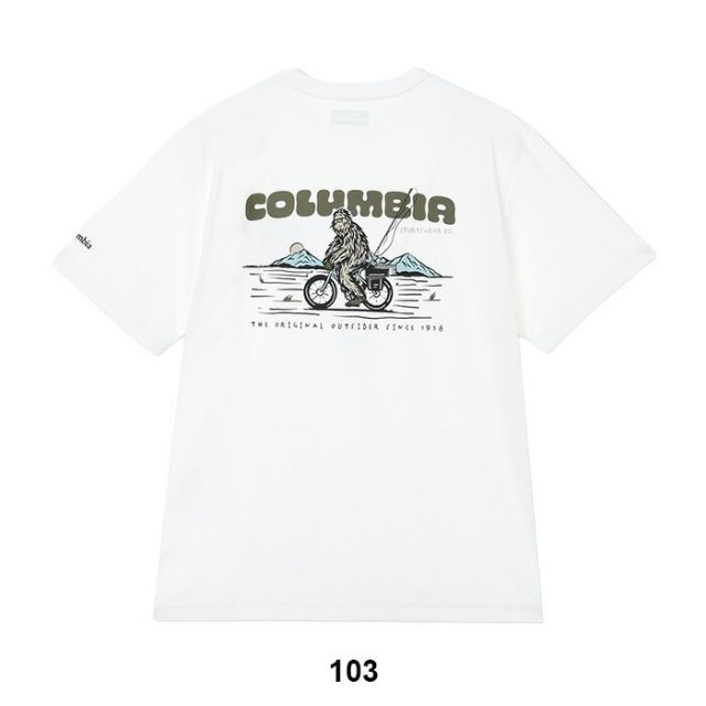 コロンビア Tシャツ メンズ 半袖 速乾 UVカット Columbia AJ3185 シダートレイルバックグラフィックTシャツ 吸汗速乾 アウトドア キャンプ スポーツ カジュアル メール便 (260316)