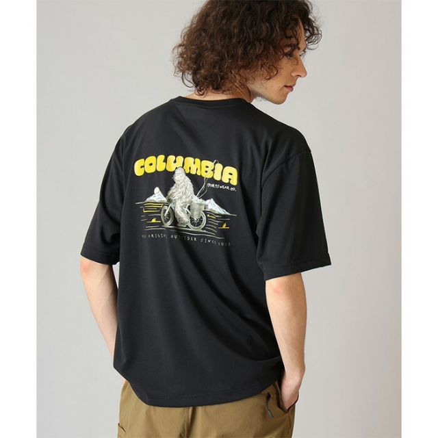 コロンビア Tシャツ メンズ 半袖 速乾 UVカット Columbia AJ3185 シダートレイルバックグラフィックTシャツ 吸汗速乾 アウトドア キャンプ スポーツ カジュアル メール便 (260316)