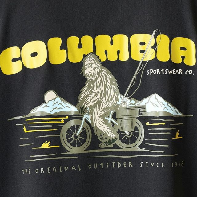 コロンビア Tシャツ メンズ 半袖 速乾 UVカット Columbia AJ3185 シダートレイルバックグラフィックTシャツ 吸汗速乾 アウトドア キャンプ スポーツ カジュアル メール便 (260316)