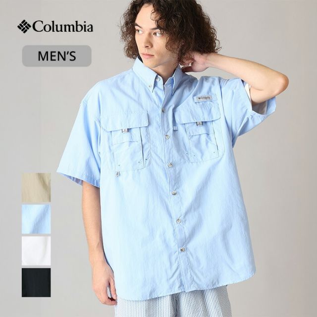 コロンビア 半袖シャツ メンズ 速乾 UVカット Columbia FM7047 バハマ II ショートスリーブシャツ フィッシングシャツ アウトドア キャンプ 通気性 軽量 (260316)