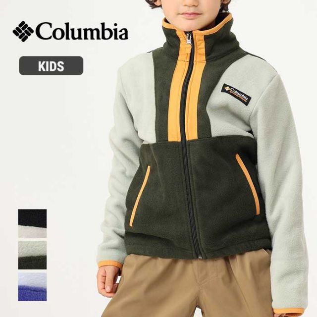 コロンビア フリース キッズ バックボールフルジップフリース 男の子 女の子 ユニセックス columbia AY1893 Back Bowl II Full Zip Fleece 秋冬 長年愛されるカラーブロックデザイン アウトドア タウンユース 秋冬 防寒 軽量 (240908)