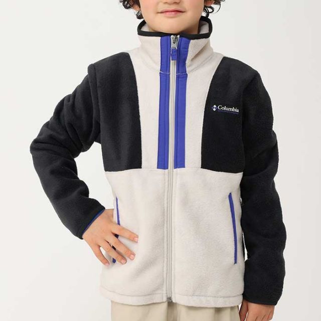 コロンビア フリース キッズ バックボールフルジップフリース 男の子 女の子 ユニセックス columbia AY1893 Back Bowl II Full Zip Fleece 秋冬 長年愛されるカラーブロックデザイン アウトドア タウンユース 秋冬 防寒 軽量 (240908)