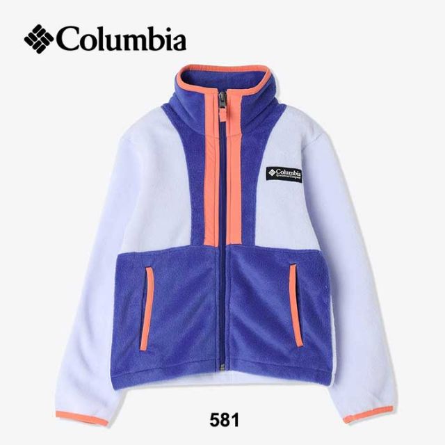 コロンビア フリース キッズ バックボールフルジップフリース 男の子 女の子 ユニセックス columbia AY1893 Back Bowl II Full Zip Fleece 秋冬 長年愛されるカラーブロックデザイン アウトドア タウンユース 秋冬 防寒 軽量 (240908)
