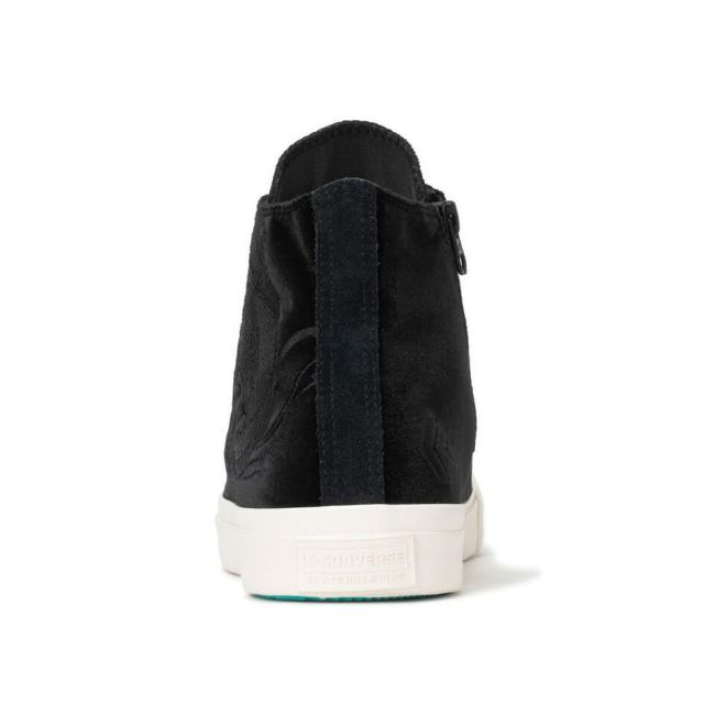 コンバース スケートボーディング ブレイクスター SK 上野心平 HI+ スニーカー CONVERSE SKATEBOARDING BREAKSTAR SK SHINPEI UENO HI+ スケシュー ハイカット ベルベット 鳳凰 刺繍 メタルジッパー ブラック 25.5 26 26.5 27 27.5 28 28.5 29 BREAKSTAR SK SHINPEI UENO HI