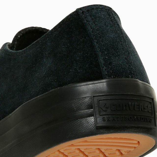 コンバース CONVERSE 33701900 ALL STAR OX オールスター スケート仕様 ローカット スエード ブラックモノクローム メンズ レディース ユニセックス スケートボード カップインソール搭載 REACT SK スペアシューレース付属 (20250818)