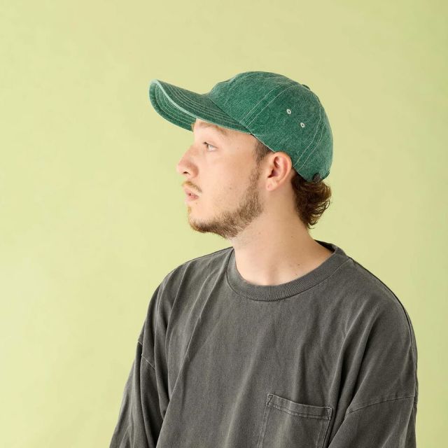 シーピーエイチ ヘッドウェア ディープ6パネルキャップ ピグメントブラック CPH DEEP 6 PANEL CAP PIGMENT BLACK キャップ メンズ レディース 帽子 深め コットン 日本製 フェード加工 サイズ調整 ストリート カジュアル 07-63  BLK Q メール便 (260319)