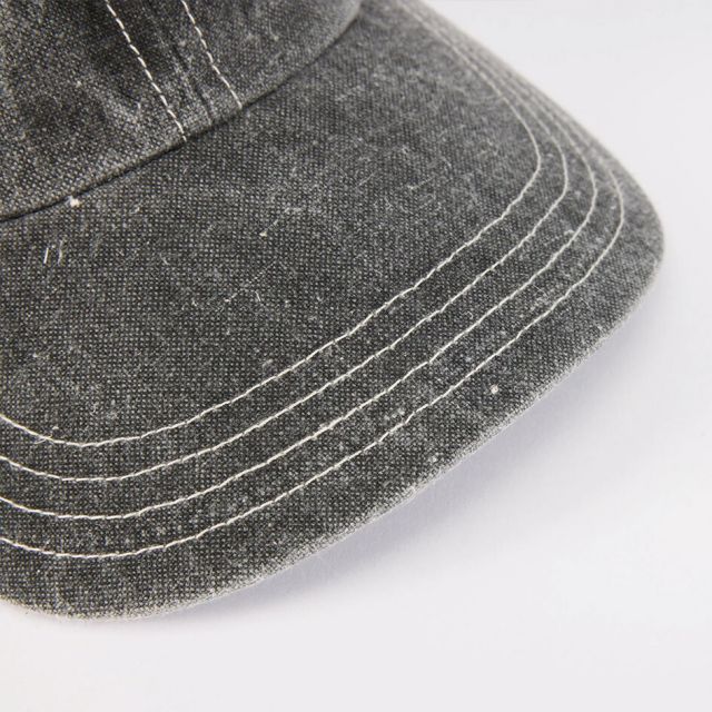 シーピーエイチ ヘッドウェア ディープ6パネルキャップ ピグメントブラック CPH DEEP 6 PANEL CAP PIGMENT BLACK キャップ メンズ レディース 帽子 深め コットン 日本製 フェード加工 サイズ調整 ストリート カジュアル 07-63  BLK Q メール便 (260319)