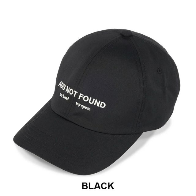 シーピーエイチ ヘッドウェア 6パネルキャップ ADS NOT FOUND ブラック ネイビー CPH 6 PANEL CAP ADS NOT FOUND BLACK NAVYメンズ レディース 帽子 ロゴキャップ 日本製 コットン混 調整可能 ストリート カジュアル 07-62 BLK Q (260319)