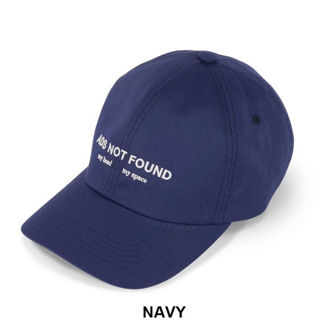 シーピーエイチ ヘッドウェア 6パネルキャップ ADS NOT FOUND ブラック ネイビー CPH 6 PANEL CAP ADS NOT FOUND BLACK NAVYメンズ レディース 帽子 ロゴキャップ 日本製 コットン混 調整可能 ストリート カジュアル 07-62 BLK Q (260319)