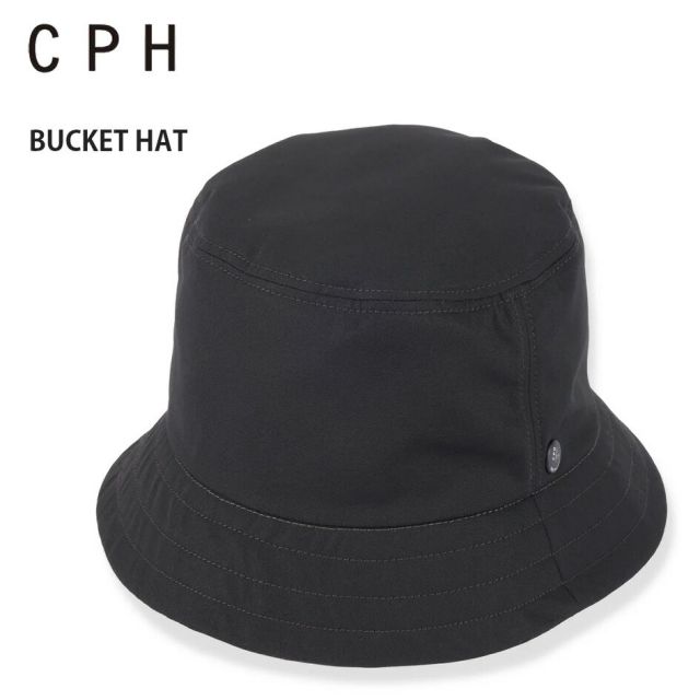 シーピーエイチ ヘッドウェア バケットハット スタンダード ブラック CPH BUCKET HAT STANDARD BLACK 30-55 メンズ レディース ハット 帽子 日本製 TCツイル 深め 軽量 通気性 調整可能 カジュアル CPH 30-55  BLK M/L メール便 (260319)