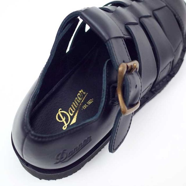 ダナー グルカサンダル レザーサンダル danner メンズ D217010 PITTOCK GURUKHA FLEX ブラック 日本製 黒 革 厚底  靴 シューズ 26cm 27cm  (240429)