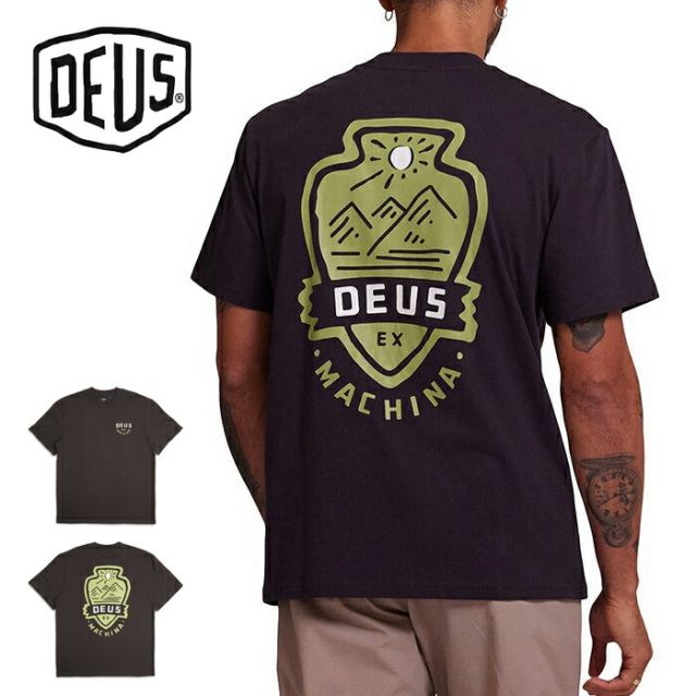 デウス tシャツ 半袖 deus Deus Ex Machina DMP241416B Out Doors Tee Anthracite  メール便 (240321)
