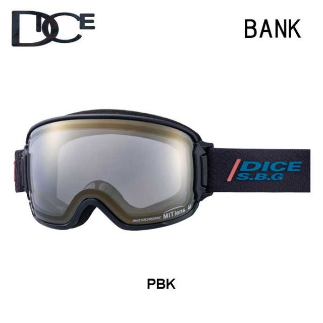 dice BK45194 / BK55194 (C-MIT LGR/GD) BANK ダイス ゴーグル バンク 25-26モデル ヘルメット対応 全天候対応 ビッグフレーム くもり止め スキー スノボ スノーボード 日本製 (241011)