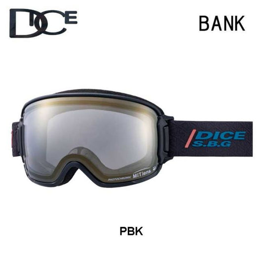 dice BK45194 / BK55194 (C-MIT LGR/GD) BANK ダイス ゴーグル バンク 25-26モデル ヘルメット対応 全天候対応 ビッグフレーム くもり止め スキー スノボ スノーボード 日本製 (241011)