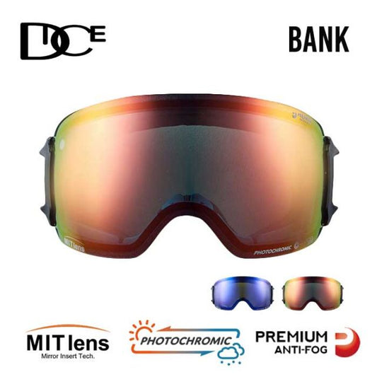 ダイス BANK専用スペアレンズ DICE 23-24 (LBK5191/ LBK5190) MITミラー 調光 撥水 PAF (231214)