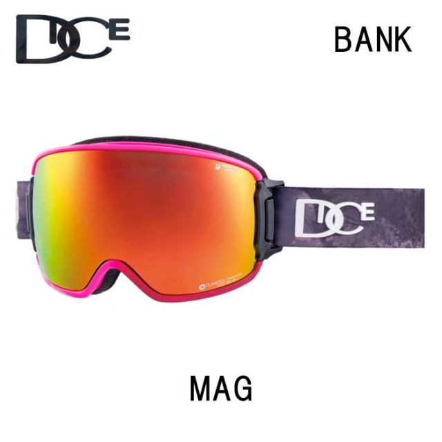 ダイス スノーボードゴーグル DICE バンク BK40892 (P-MIT GRY/RD) BANK スキー スノボ (241107)
