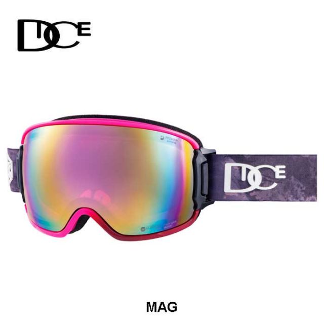 ダイス ゴーグル バンク DICE BK41361 BANK スキー スノボ スノーボード 男女兼用 ピンク偏光レンズ パステルピンクミラー  A-BLOWシステム レディース メンズ 冬 スポーツ (250130)