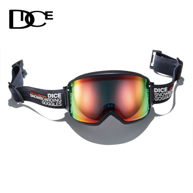 DICE ダイス BK55190 (C-MIT LGR/RD) BANK WGRY Q MIT調光ミラー ゴーグル Photochromic Light Gray Mit Red Mirror A-BLOW SYSTEM搭載 全天候対応 日本製 25-26モデル MBK スノーボード スキー用 高視認性レンズ (251013)
