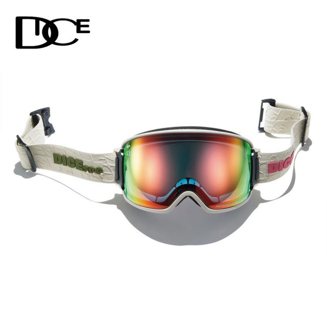 DICE ダイス BK55190 (C-MIT LGR/RD) BANK WGRY Q MIT調光ミラー ゴーグル Photochromic Light Gray Mit Red Mirror A-BLOW SYSTEM搭載 全天候対応 日本製 25-26モデル MBK スノーボード スキー用 高視認性レンズ (251013)