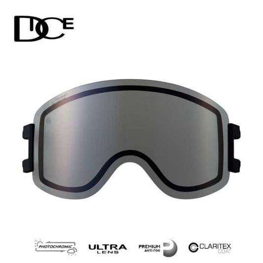 ダイス スペアレンズ DICE LGM4570 LSI GOODMAN SPARE LENS グッドマン 専用 スキー スノボ スノーボード フォトクロミック ULTRAレンズ ウルトラレンズ 調光 晴天 ナイター くもり止めコーティング 撥水加工 (251013)