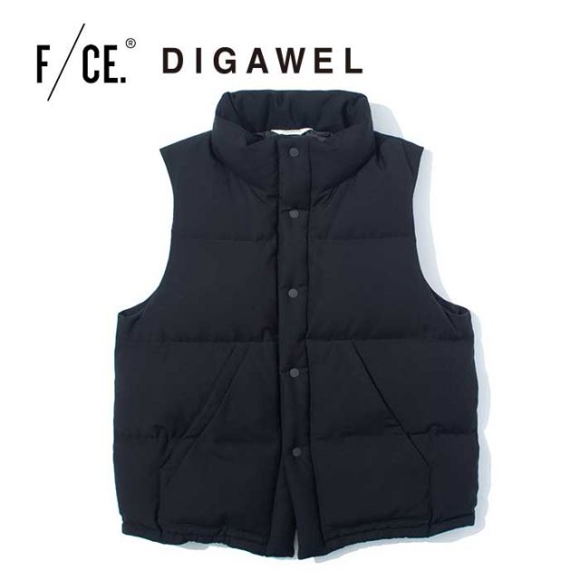 エフシーイー ダウンベスト F/CE パファー ベスト STLTH PUFFER VEST FCE×DIGAWEL ディガウェル メンズ レディース ユニセックス ブラック S / M 秋冬 (241030)