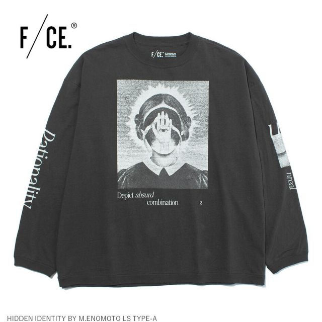 エフシーイー FCE HIDDEN IDENTITY BY M.ENOMOTO LS エフシーイー ヒドゥン アイデンティティ バイ M.エノモト ロングスリーブ タイプA リサイクルコットン プリントTシャツ ユニセックス メール便 榎本マリコ氏 コラボ (20250818)