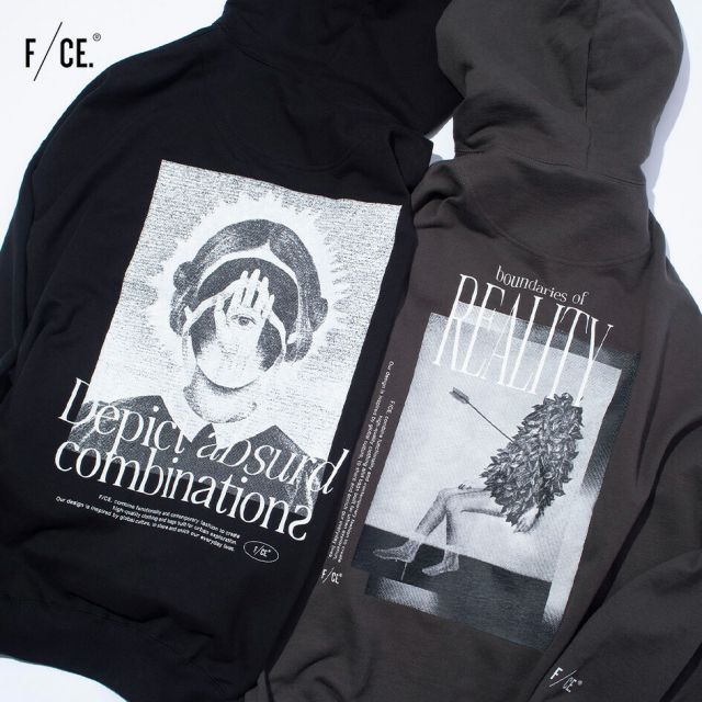 エフシーイー F/CE HIDDEN IDENTITY BY M.ENOMOTO HOODY パーカー アーティスト榎本マリココラボ プリントビッグスウェットフーディー オーバーサイズ ドロップショルダー 裏毛 リサイクルスウェット ユニセックス (20250818)