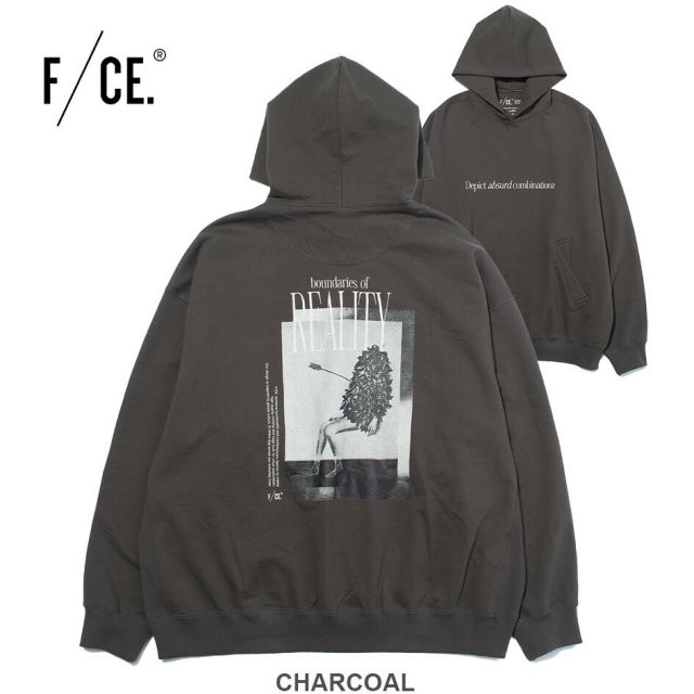 エフシーイー F/CE HIDDEN IDENTITY BY M.ENOMOTO HOODY パーカー アーティスト榎本マリココラボ プリントビッグスウェットフーディー オーバーサイズ ドロップショルダー 裏毛 リサイクルスウェット ユニセックス (20250818)