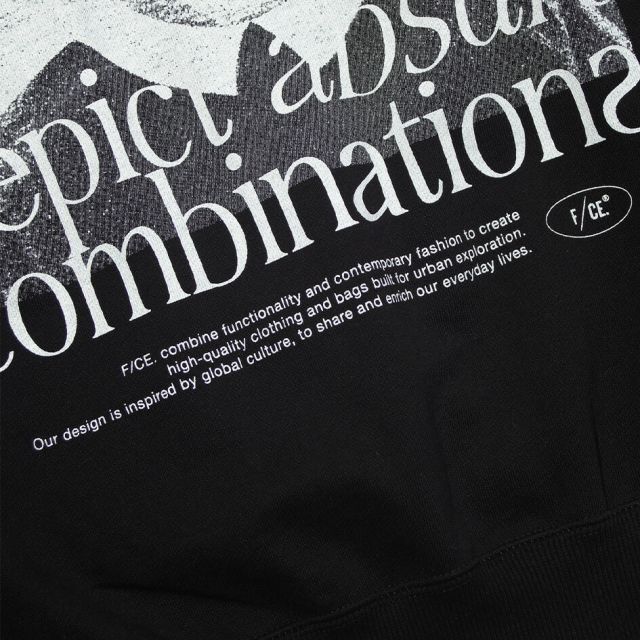 エフシーイー F/CE HIDDEN IDENTITY BY M.ENOMOTO HOODY パーカー アーティスト榎本マリココラボ プリントビッグスウェットフーディー オーバーサイズ ドロップショルダー 裏毛 リサイクルスウェット ユニセックス (20250818)