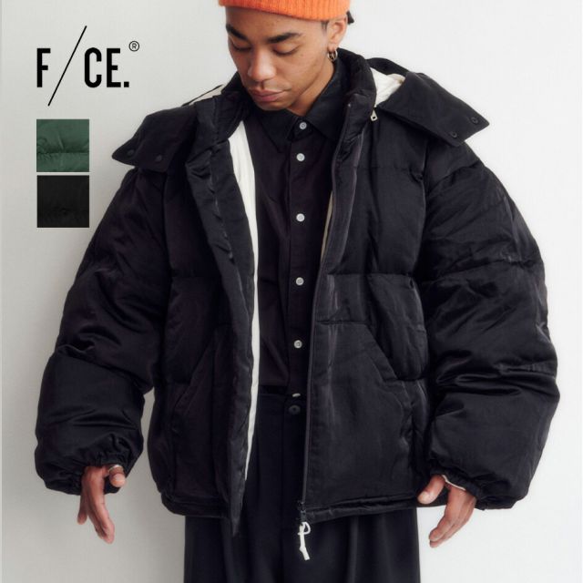 Hoodie puffer jacket(F/CE.×DIGAWEL)  BLK M フーディーパファージャケット FSP09252U0004 エフシーイー ダウンジャケット 取り外しフード 光沢ナイロン 680FP