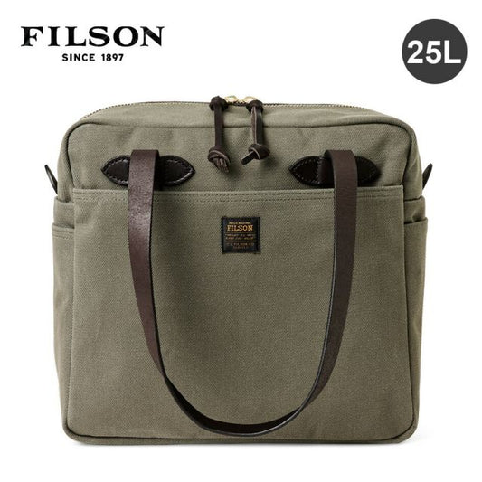 FILSON #92728 TOTE BAG W/ZIPPER