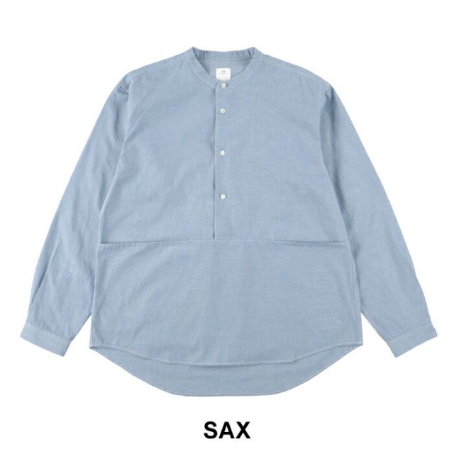 ガレージグリーンワークス スモックシャツ ノーカラーシャツ garage green works [ 231215 ] FLOWER POCKET DUNGAREE SHIRT ワークシャツ 長袖