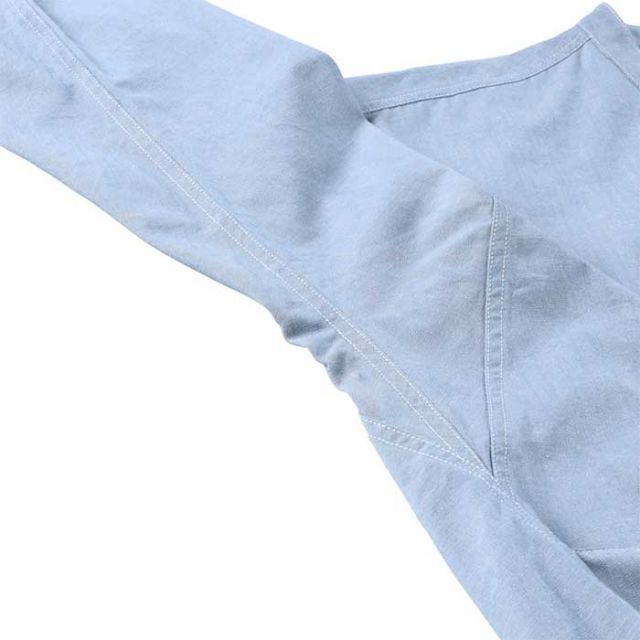 ガレージグリーンワークス スモックシャツ ノーカラーシャツ garage green works [ 231215 ] FLOWER POCKET DUNGAREE SHIRT ワークシャツ 長袖