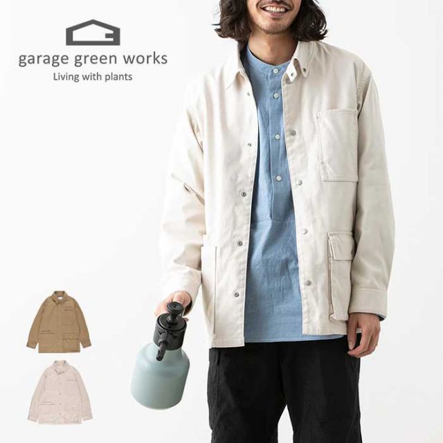 ガレージグリーンワークス カバーオール garage green works [ 231003 ] TEC DRILL GARDENER COVERALL ワークジャケット アウター ユニセックス (240225)