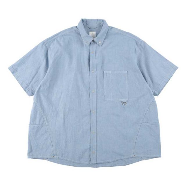 ガレージグリーンワークス 半袖 ダンガリーシャツ garage green works [ 231205-1 ] HALF SLEEVE DUNGAREE SHIRT SAX ユニセックス