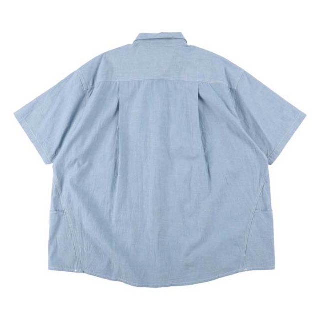 ガレージグリーンワークス 半袖 ダンガリーシャツ garage green works [ 231205-1 ] HALF SLEEVE DUNGAREE SHIRT SAX ユニセックス