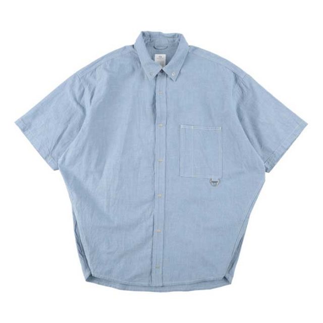 ガレージグリーンワークス 半袖 ダンガリーシャツ garage green works [ 231205-1 ] HALF SLEEVE DUNGAREE SHIRT SAX ユニセックス