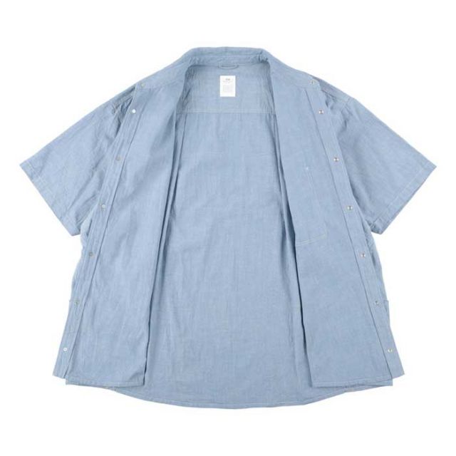 ガレージグリーンワークス 半袖 ダンガリーシャツ garage green works [ 231205-1 ] HALF SLEEVE DUNGAREE SHIRT SAX ユニセックス