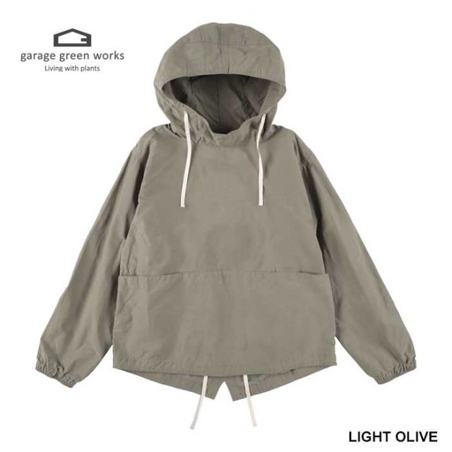 GAREGE GREEN WORKS NC WAX FOLWER P HOODED SMOCK