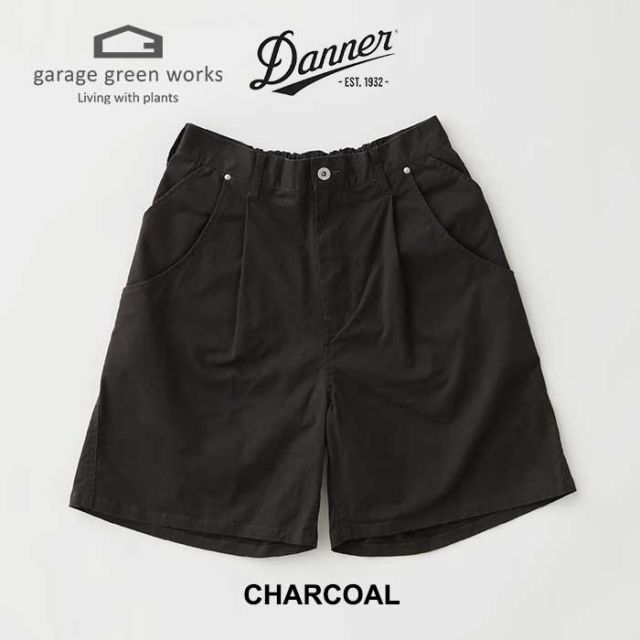 ガレージグリーンワークス ショートパンツ ダナー garage green works 241003 DANNER×GGW FIELD 6PK CHINO SHORTS チャコール グレー M / L ハーフパンツ ハーパン メール便 (240423)