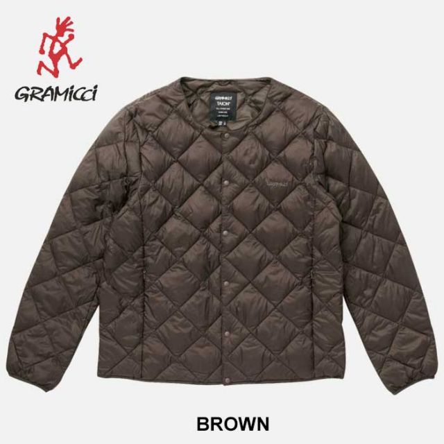 グラミチ ジャケット gramicci INNER DOWN JACKET【Gramicci×TAION インナーダウンジャケット 体温 タイオン インナー ダウン 薄手 (240930)