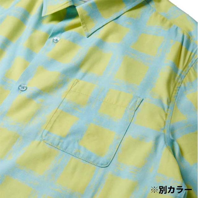 グラミチシャツ 半袖 gramicci G5SM-J043 CHECKERD RAYON SHIRT チェックレーヨンシャツ チェックシャツ オープンカラーシャツ サマーシャツ メンズシャツ レギュラーフィット コットンレーヨン メール便 (250328)