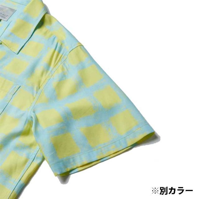 グラミチシャツ 半袖 gramicci G5SM-J043 CHECKERD RAYON SHIRT チェックレーヨンシャツ チェックシャツ オープンカラーシャツ サマーシャツ メンズシャツ レギュラーフィット コットンレーヨン メール便 (250328)